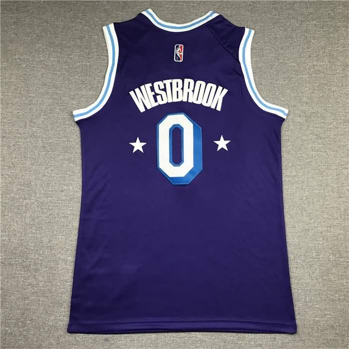 21/22 Los Angeles Lakers WESTBROOK #0 Purple City Basketball Jersey (Stitched)