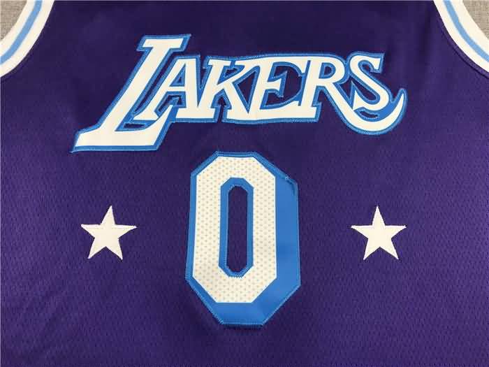 21/22 Los Angeles Lakers WESTBROOK #0 Purple City Basketball Jersey (Stitched)