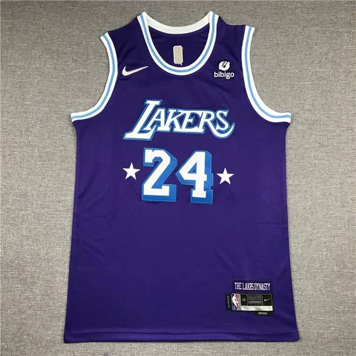 21/22 Los Angeles Lakers BRYANT #24 Purple City Basketball Jersey (Stitched)