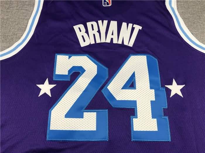 21/22 Los Angeles Lakers BRYANT #24 Purple City Basketball Jersey (Stitched)