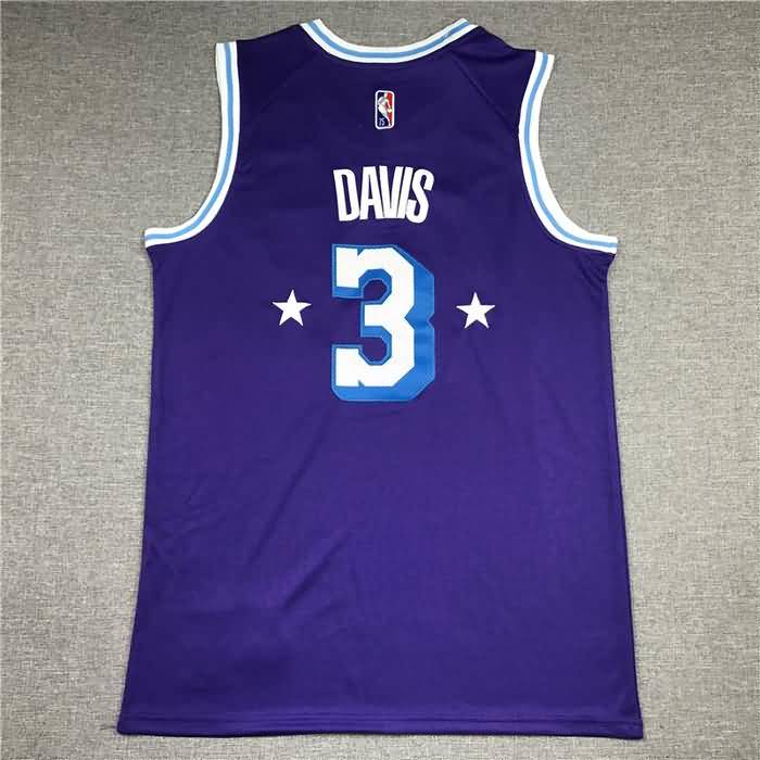 21/22 Los Angeles Lakers DAVIS #3 Purple City Basketball Jersey (Stitched)