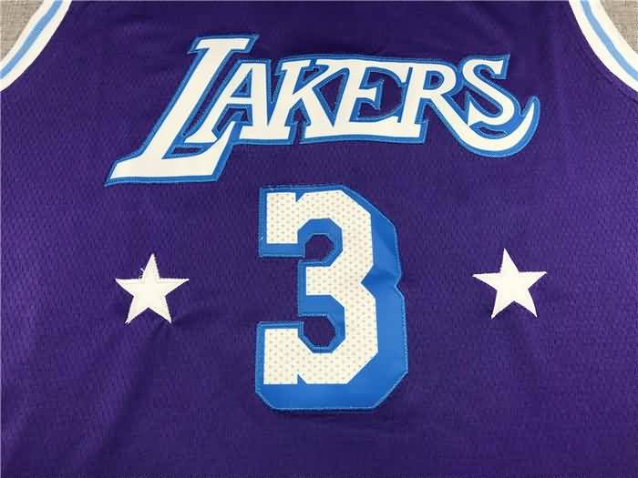 21/22 Los Angeles Lakers DAVIS #3 Purple City Basketball Jersey (Stitched)