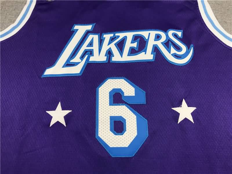 21/22 Los Angeles Lakers JAMES #6 Purple City Basketball Jersey (Stitched)