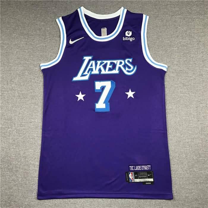 21/22 Los Angeles Lakers ANTHONY #7 Purple City Basketball Jersey (Stitched)