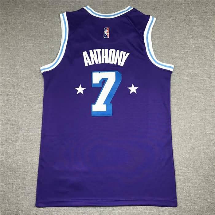 21/22 Los Angeles Lakers ANTHONY #7 Purple City Basketball Jersey (Stitched)