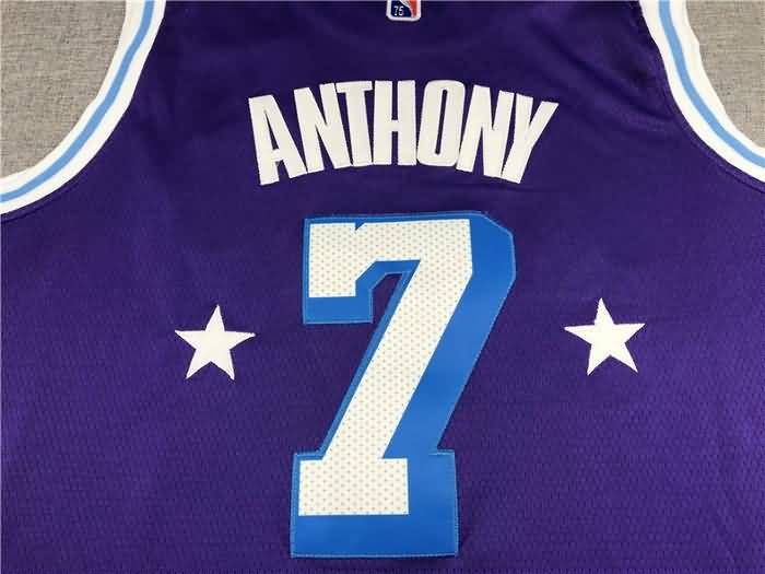 21/22 Los Angeles Lakers ANTHONY #7 Purple City Basketball Jersey (Stitched)