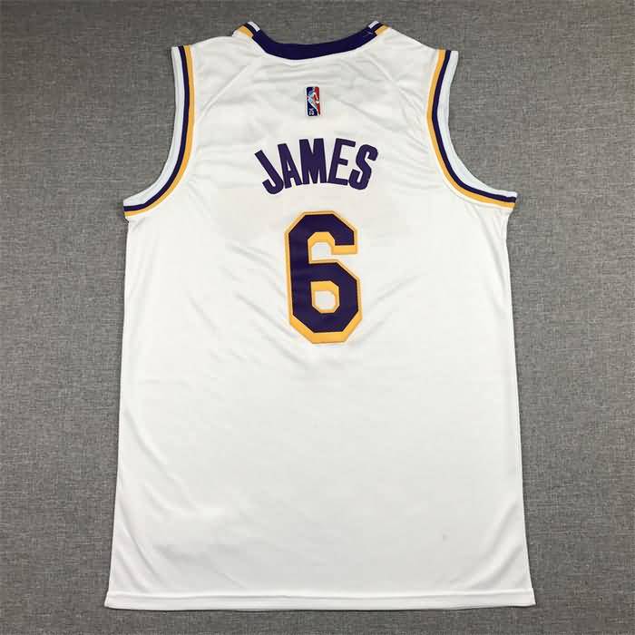 21/22 Los Angeles Lakers JAMES #6 White Basketball Jersey (Stitched)