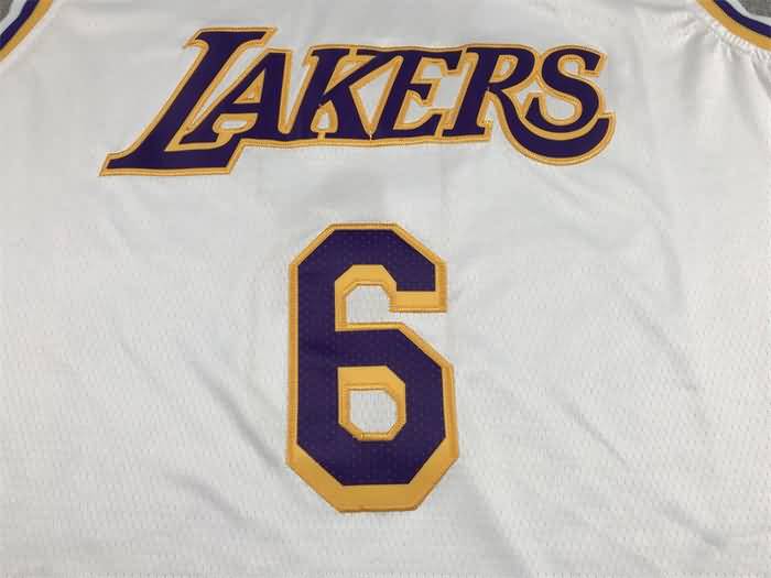 21/22 Los Angeles Lakers JAMES #6 White Basketball Jersey (Stitched)