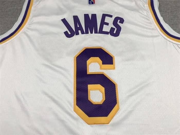 21/22 Los Angeles Lakers JAMES #6 White Basketball Jersey (Stitched)