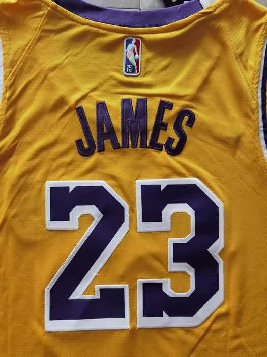 21/22 Los Angeles Lakers JAMES #23 Yellow Basketball Jersey (Stitched)