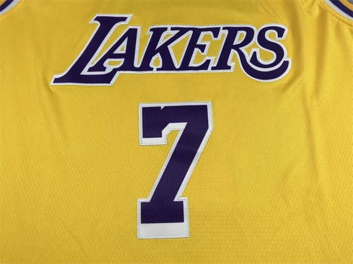 21/22 Los Angeles Lakers ANTHONY #7 Yellow Basketball Jersey (Stitched)