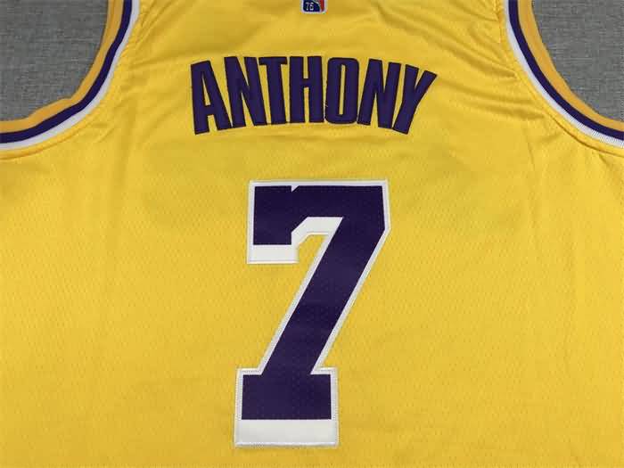 21/22 Los Angeles Lakers ANTHONY #7 Yellow Basketball Jersey (Stitched)