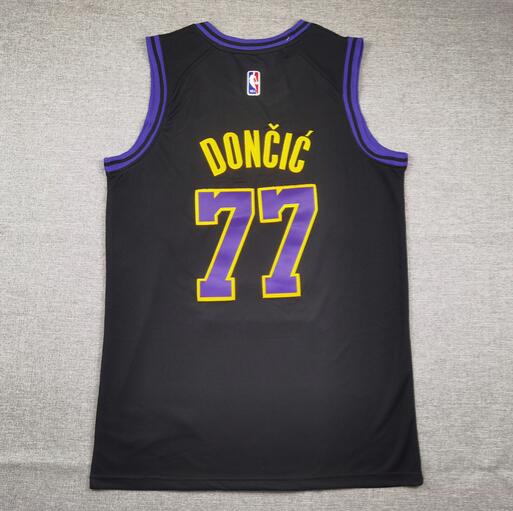 24/25 Los Angeles Lakers DONCIC #77 Black Basketball Jersey (Stitched)