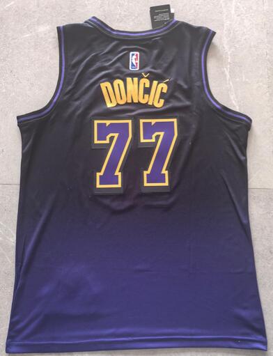 24/25 Los Angeles Lakers DONCIC #77 Purple Basketball Jersey (Stitched)