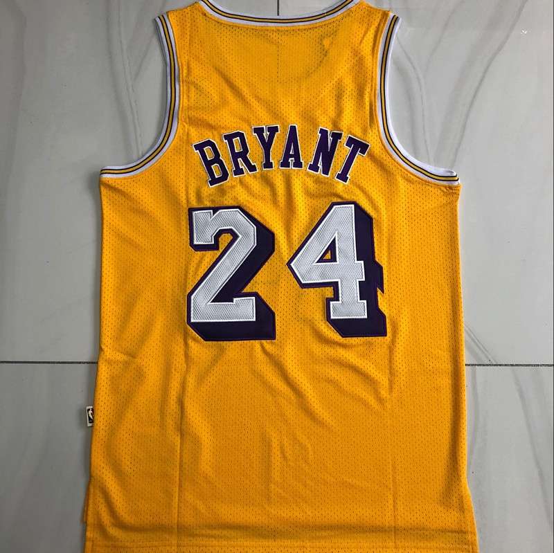 1971/72 Los Angeles Lakers BRYANT #24 Yellow Classics Basketball Jersey (Closely Stitched)