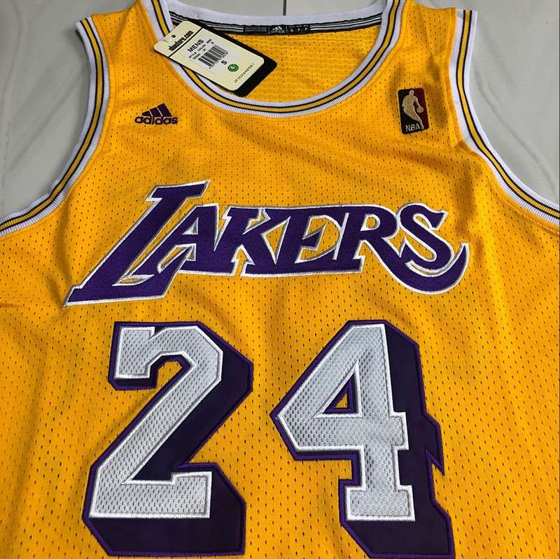 1971/72 Los Angeles Lakers BRYANT #24 Yellow Classics Basketball Jersey (Closely Stitched)