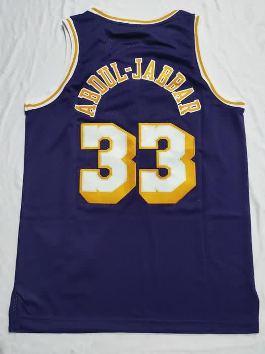 1983/84 Los Angeles Lakers ABDUL-JABBAR #33 Purple Classics Basketball Jersey (Stitched)