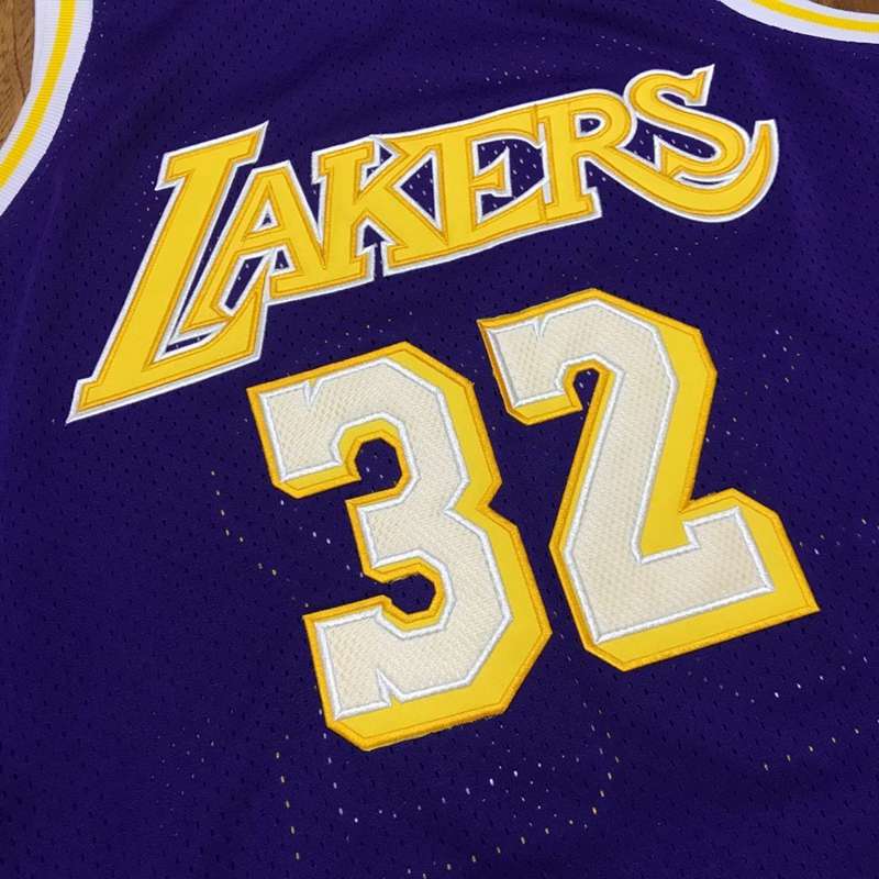 1984/85 Los Angeles Lakers JOHNSON #32 Purple Classics Basketball Jersey (Closely Stitched)