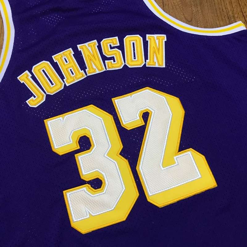 1984/85 Los Angeles Lakers JOHNSON #32 Purple Classics Basketball Jersey (Closely Stitched)