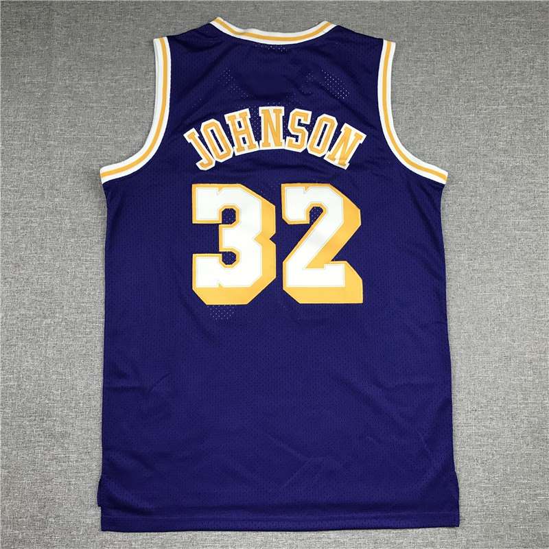 1984/85 Los Angeles Lakers JOHNSON #32 Purple Classics Basketball Jersey (Stitched)