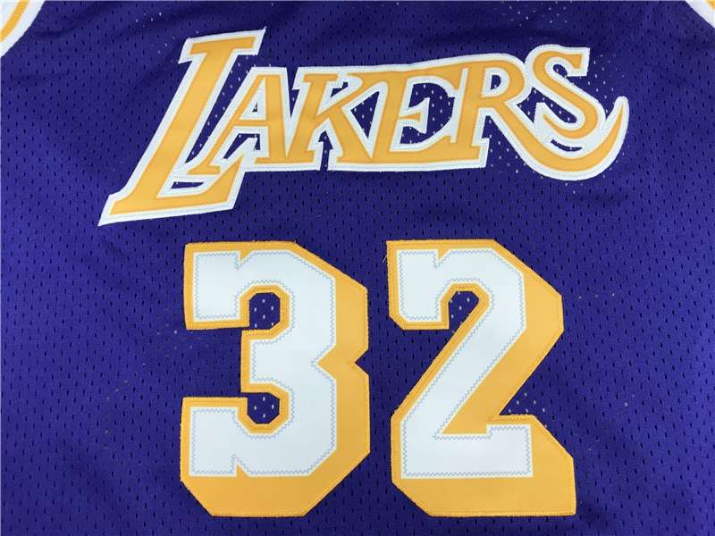 1984/85 Los Angeles Lakers JOHNSON #32 Purple Classics Basketball Jersey (Stitched)