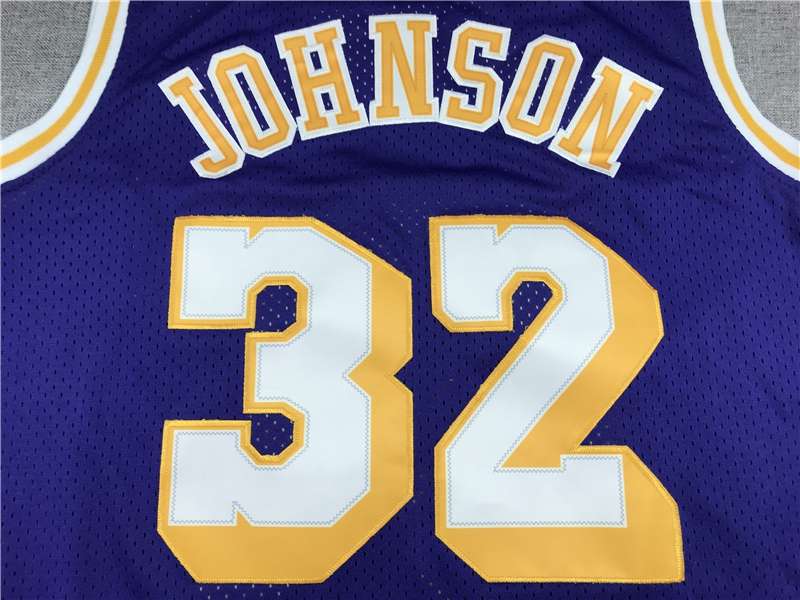 1984/85 Los Angeles Lakers JOHNSON #32 Purple Classics Basketball Jersey (Stitched)