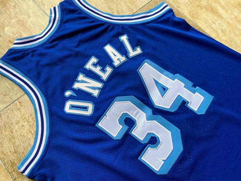 1996/97 Los Angeles Lakers ONEAL #34 Blue Classics Basketball Jersey (Closely Stitched)