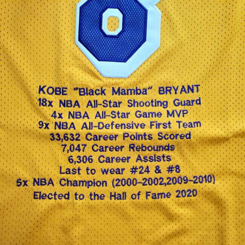 1996/97 Los Angeles Lakers BRYANT #8 Yellow Classics Basketball Jersey 02 (Closely Stitched)