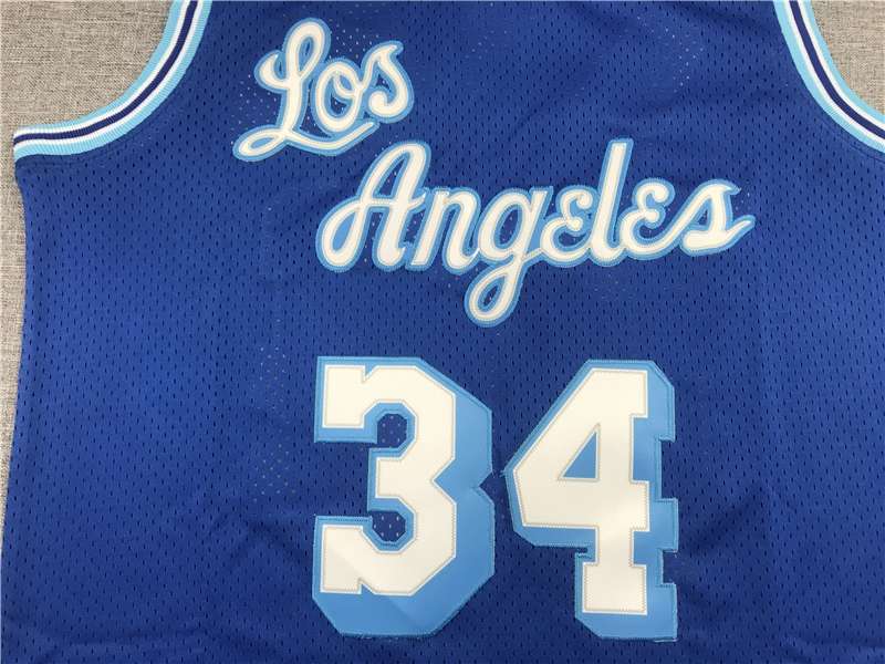 1996/97 Los Angeles Lakers ONEAL #34 Blue Classics Basketball Jersey (Stitched)