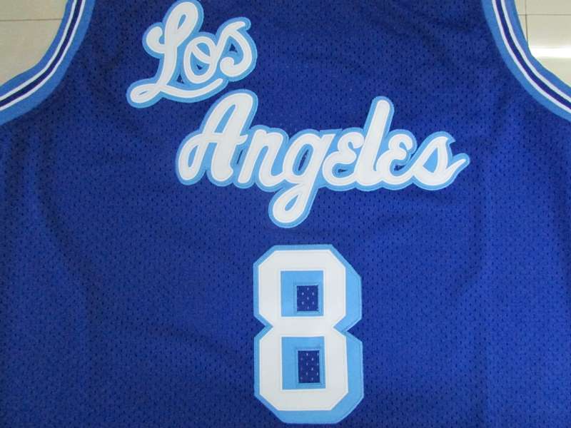 1996/97 Los Angeles Lakers BRYANT #8 Blue Classics Basketball Jersey (Stitched)