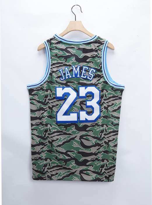 1996/97 Los Angeles Lakers JAMES #23 Camouflage Classics Basketball Jersey (Stitched)