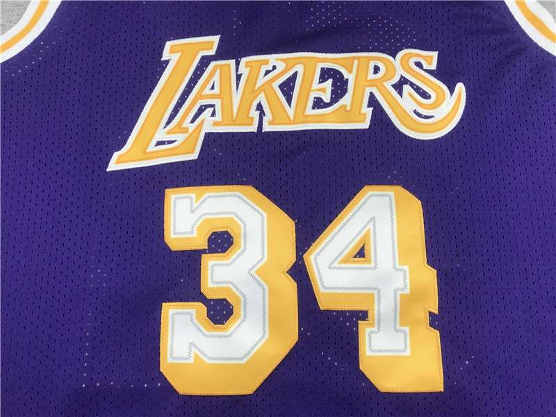 1996/97 Los Angeles Lakers ONEAL #34 Purple Classics Basketball Jersey (Stitched)