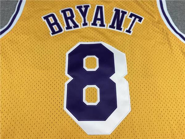 1996/97 Los Angeles Lakers BRYANT #8 Yellow Classics Basketball Jersey 02 (Stitched)