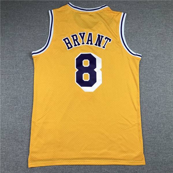 1996/97 Los Angeles Lakers BRYANT #8 Yellow Classics Basketball Jersey 02 (Stitched)