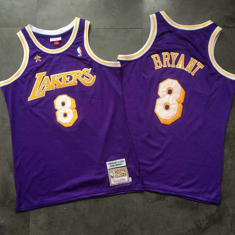 1998 Los Angeles Lakers BRYANT #8 Purple All Star Classics Basketball Jersey (Closely Stitched)