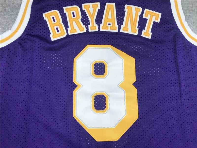 1998 Los Angeles Lakers BRYANT #8 Purple All Star Classics Basketball Jersey (Stitched)