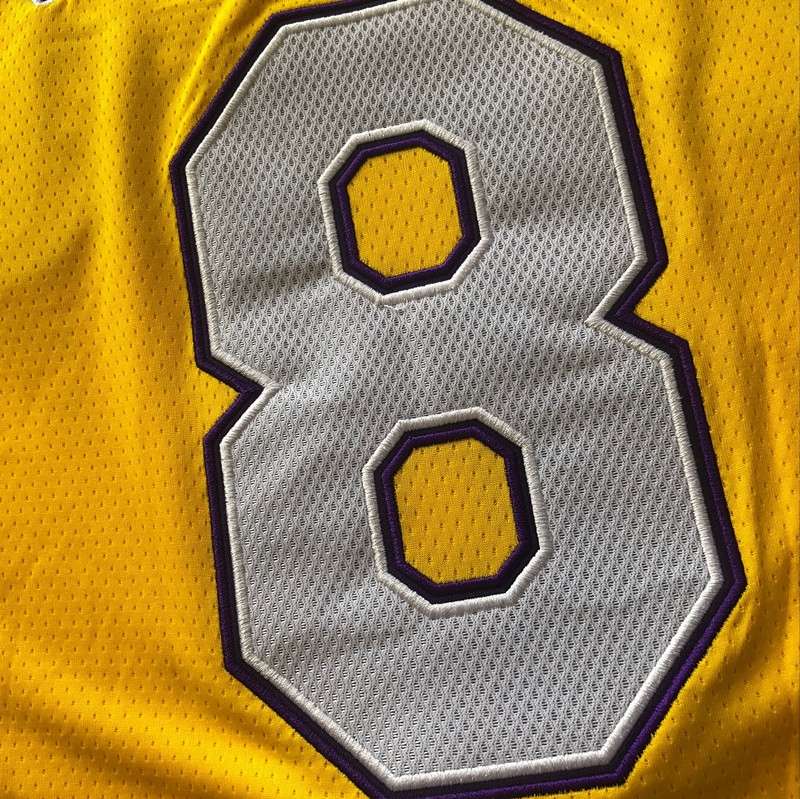 1999/00 Los Angeles Lakers BRYANT #8 Yellow Finals Classics Basketball Jersey (Closely Stitched)