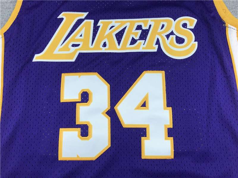 1999/00 Los Angeles Lakers ONEAL #34 Purple Classics Basketball Jersey (Stitched)