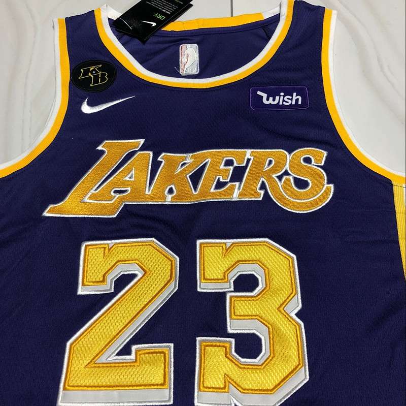 Los Angeles Lakers JAMES #23 Purple Basketball Jersey (Closely Stitched)