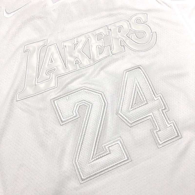 Los Angeles Lakers BRYANT #24 White Basketball Jersey (Closely Stitched)