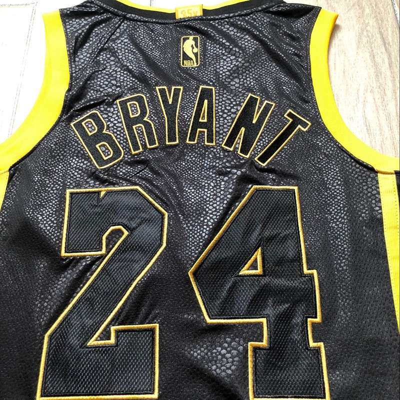 Los Angeles Lakers BRYANT #8 #24 Black Classics Basketball Jersey (Closely Stitched)