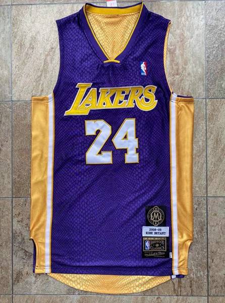 Los Angeles Lakers #8 Yellow Purple BRYANT Classics Basketball Jersey (Closely Stitched)