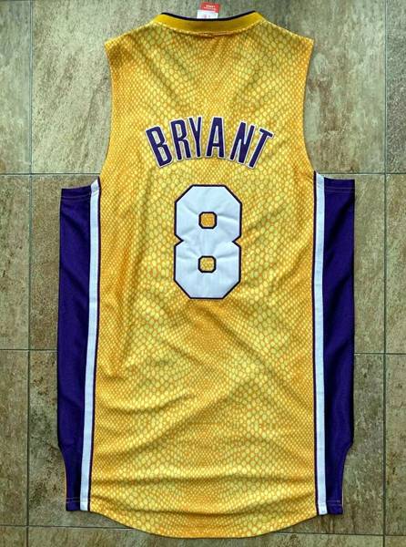 Los Angeles Lakers #8 Yellow Purple BRYANT Classics Basketball Jersey (Closely Stitched)