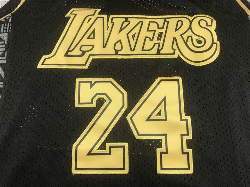 Los Angeles Lakers BRYANT #24 Black Gold Classics Basketball Jersey (Stitched)