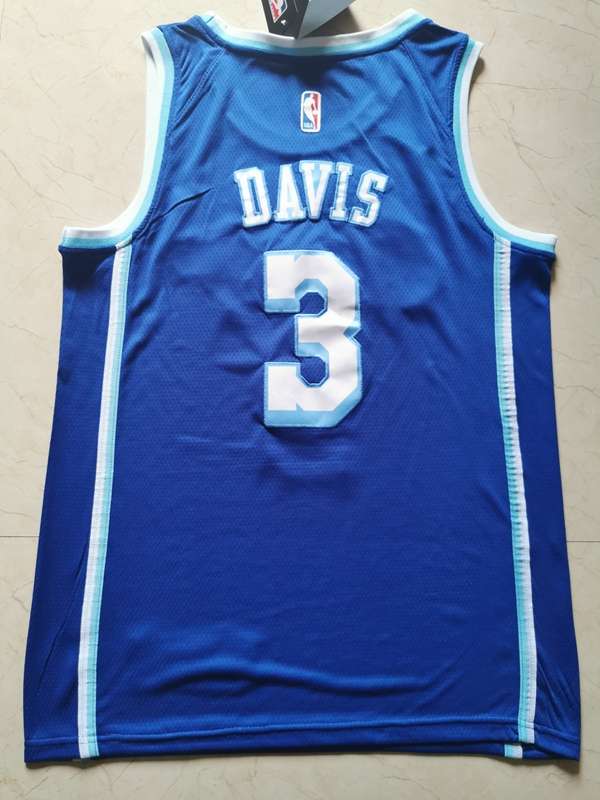 Los Angeles Lakers DAVIS #3 Blue Classics Basketball Jersey (Stitched)