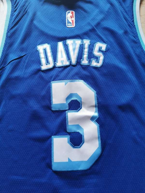 Los Angeles Lakers DAVIS #3 Blue Classics Basketball Jersey (Stitched)