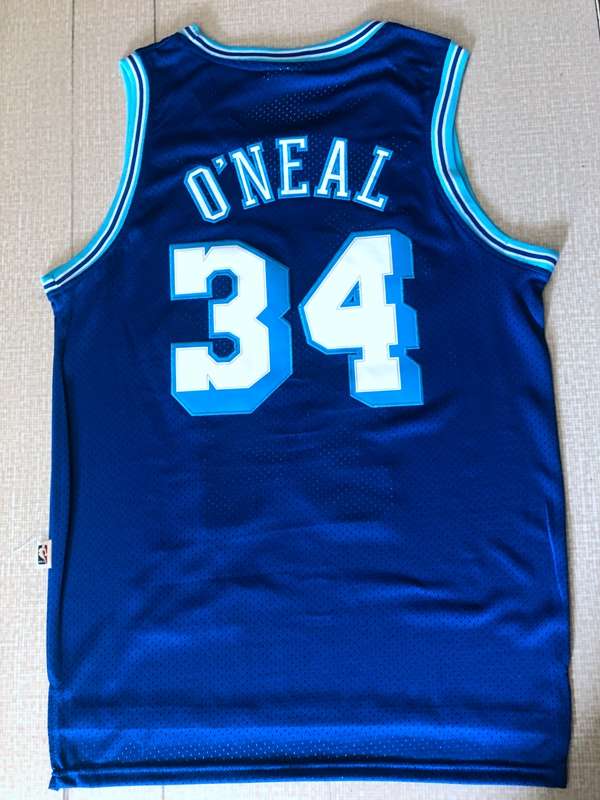 Los Angeles Lakers ONEAL #34 Blue Classics Basketball Jersey (Stitched)