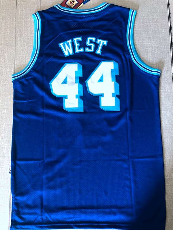 Los Angeles Lakers WEST #44 Blue Classics Basketball Jersey (Stitched)