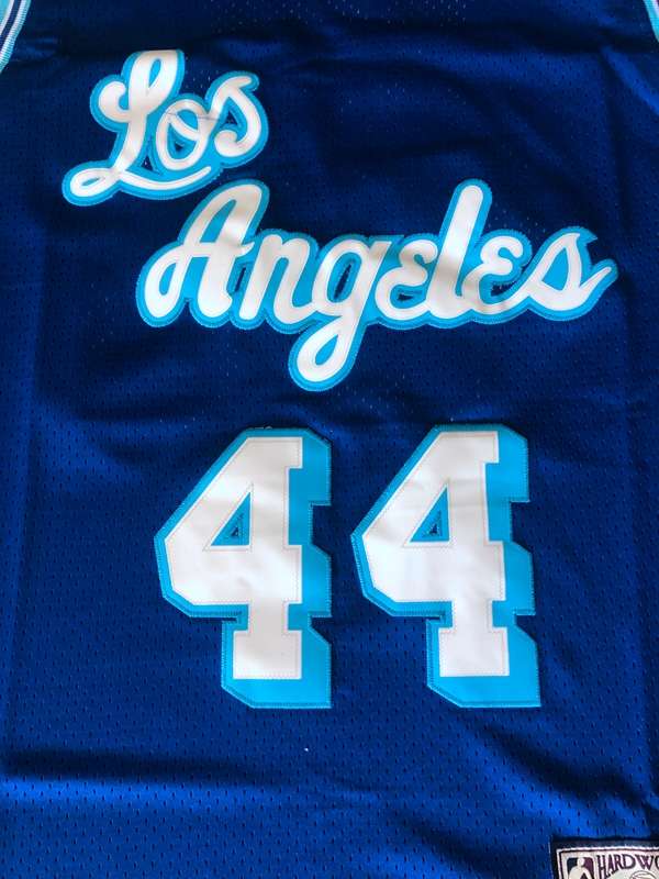 Los Angeles Lakers WEST #44 Blue Classics Basketball Jersey (Stitched)