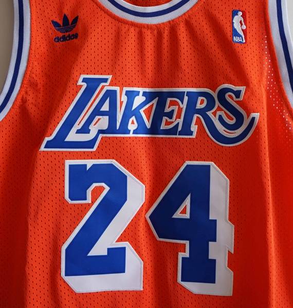 Los Angeles Lakers BRYANT #24 Orange Blue Classics Basketball Jersey (Stitched)